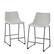 Front. Walker Edison - Industrial Faux Leather Counter Stool (Set of 2) - Gray.