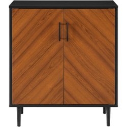 Walker Edison - Modern Cabinet For Most TVs Up to 30" - Black - Front_Zoom