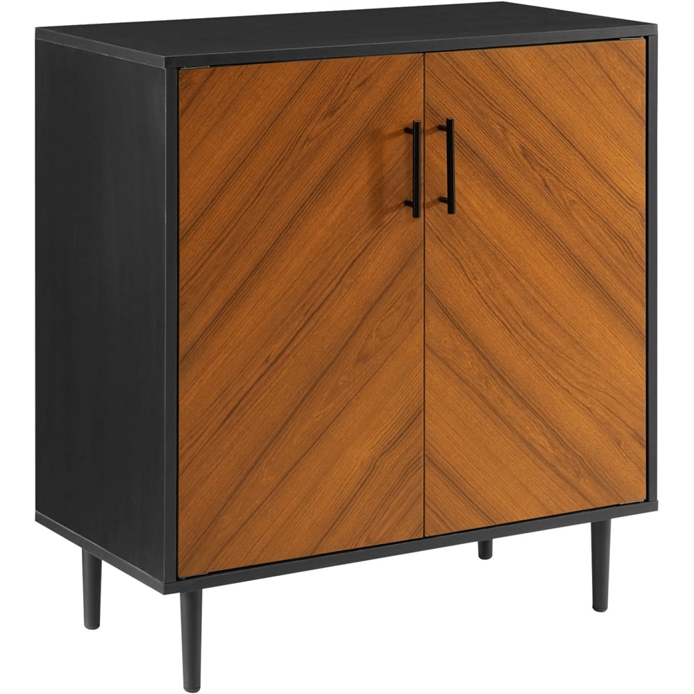 Left View: Walker Edison - Modern Cabinet For Most TVs Up to 30" - Black