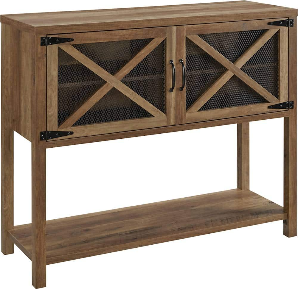 Angle View: Walker Edison - Industrial Buffet Sideboard - Reclaimed Barnwood