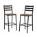 Alt View 13. Walker Edison - Industrial Slat-Back Counter Stool (2-Pack) - Rustic Oak.