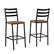 Alt View 14. Walker Edison - Industrial Slat-Back Counter Stool (2-Pack) - Rustic Oak.