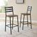 Alt View 15. Walker Edison - Industrial Slat-Back Counter Stool (2-Pack) - Rustic Oak.