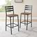 Alt View 16. Walker Edison - Industrial Slat-Back Counter Stool (2-Pack) - Rustic Oak.