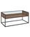 Angle. Walker Edison - Rustic Glass Coffee Table - Rustic Oak.
