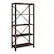 Angle. Walker Edison - 64" Farmhouse 4-Shelf Bookcase - Dark Walnut.