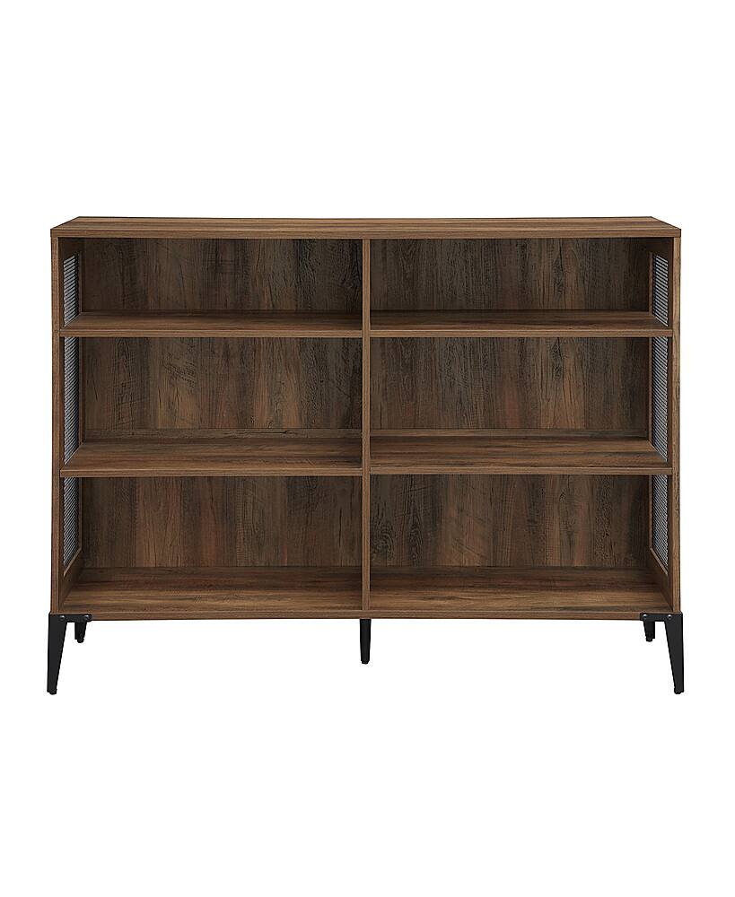 Walker Edison - Industrial Farmhouse Wood 6-Shelf Bookshelf - Rustic Oak - Front_Zoom