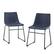 Left. Walker Edison - 18" Industrial Faux Leather Dining Chairs (Set of 2) - Blue.