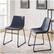 Alt View 15. Walker Edison - 18" Industrial Faux Leather Dining Chairs (Set of 2) - Blue.