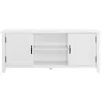 Front. Walker Edison - Modern Farmhouse TV Stand for Most TVs Up to 64" - Solid White.