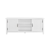 Walker Edison - Modern Farmhouse TV Stand for Most TVs Up to 64" - Solid White - Front_Zoom