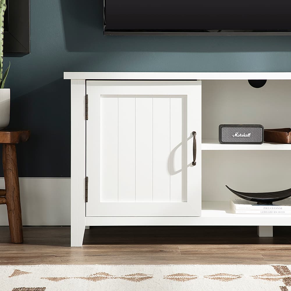 Alt View 18. Walker Edison - Modern Farmhouse TV Stand for Most TVs Up to 64" - Solid White.