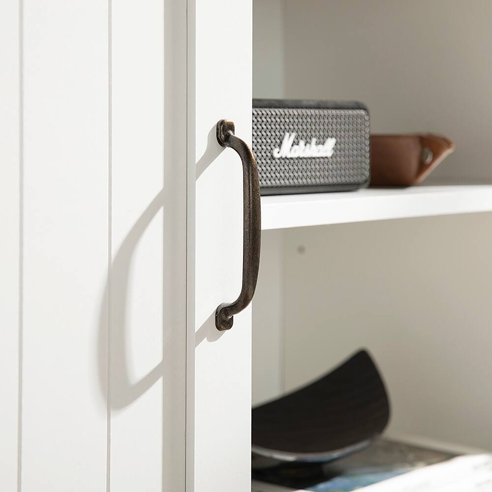 Alt View 21. Walker Edison - Modern Farmhouse TV Stand for Most TVs Up to 64" - Solid White.