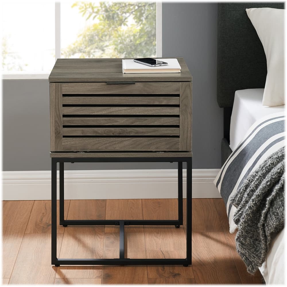 Best Buy: Walker Edison Modern Slat Door Side Table BBF18JACSTSG