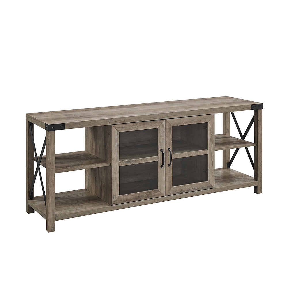 Best Buy: Walker Edison Farmhouse Metal X TV Stand Cabinet for Most TVs ...