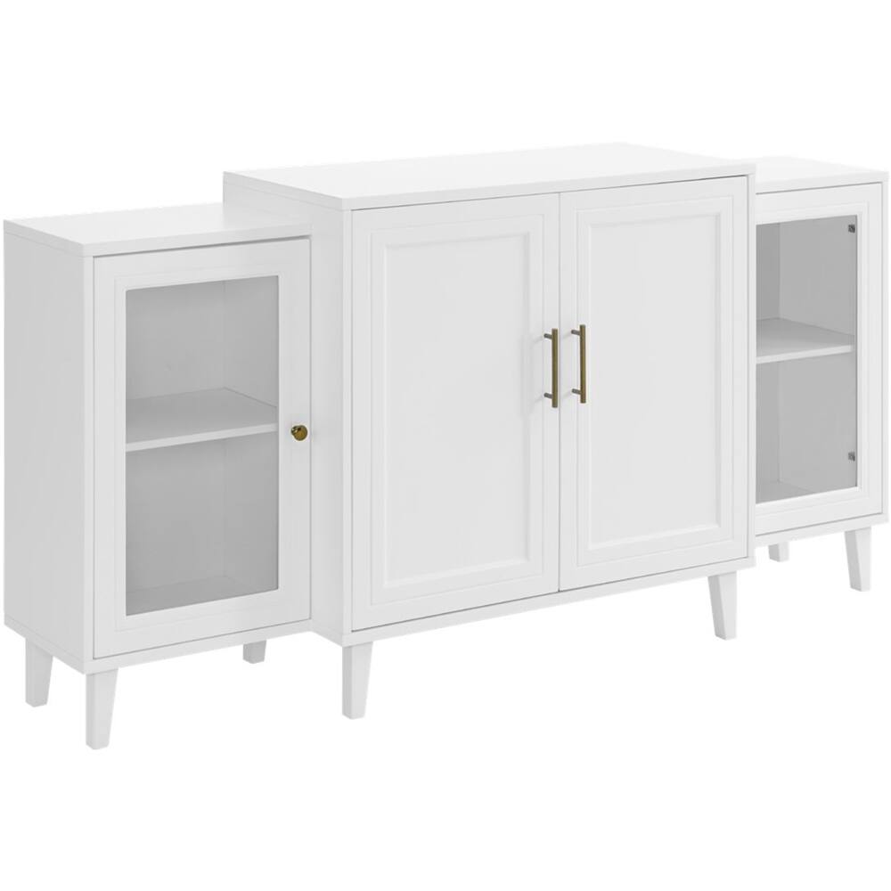 Left. Walker Edison - Tiered Modern Sideboard - White.
