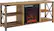Angle. Walker Edison - Farmhouse Open Storage Metal X-Frame Fireplace TV Stand for Most TVs up to 65" - Rustic Oak.