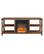 Front. Walker Edison - Farmhouse Open Storage Metal X-Frame Fireplace TV Stand for Most TVs up to 65" - Rustic Oak.
