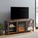Alt View 12. Walker Edison - Farmhouse Open Storage Metal X-Frame Fireplace TV Stand for Most TVs up to 65" - Rustic Oak.