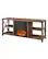 Left. Walker Edison - Farmhouse Open Storage Metal X-Frame Fireplace TV Stand for Most TVs up to 65" - Rustic Oak.