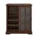 Front. Walker Edison - Bar Cabinet with Sliding Glass Door - Dark Walnut.