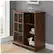Alt View 13. Walker Edison - Bar Cabinet with Sliding Glass Door - Dark Walnut.