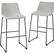 Alt View 11. Walker Edison - Industrial Faux Leather Barstool (Set of 2) - Gray.