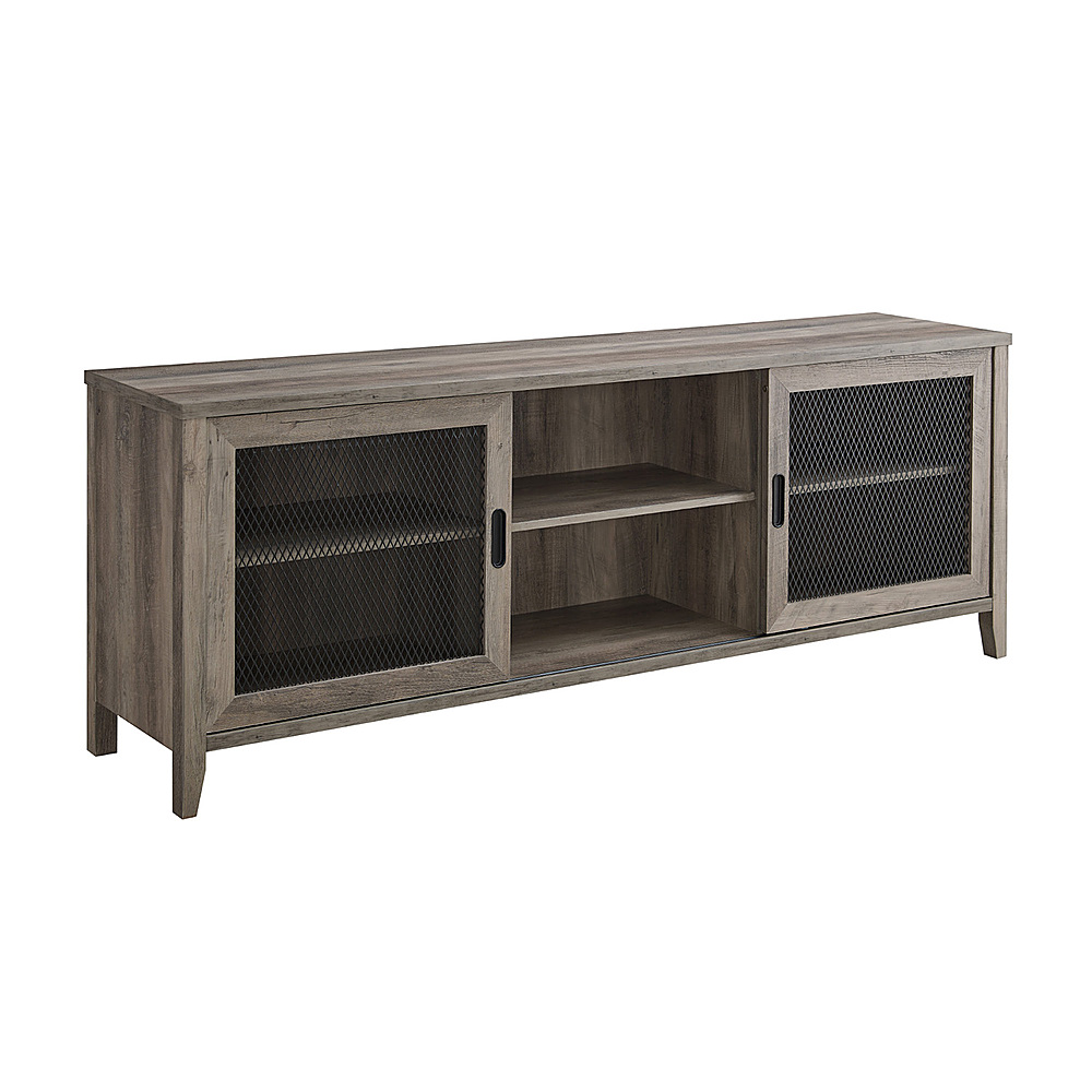Angle View: Walker Edison - Industrial TV Stand for Most TVs up to 78" - Gray Wash