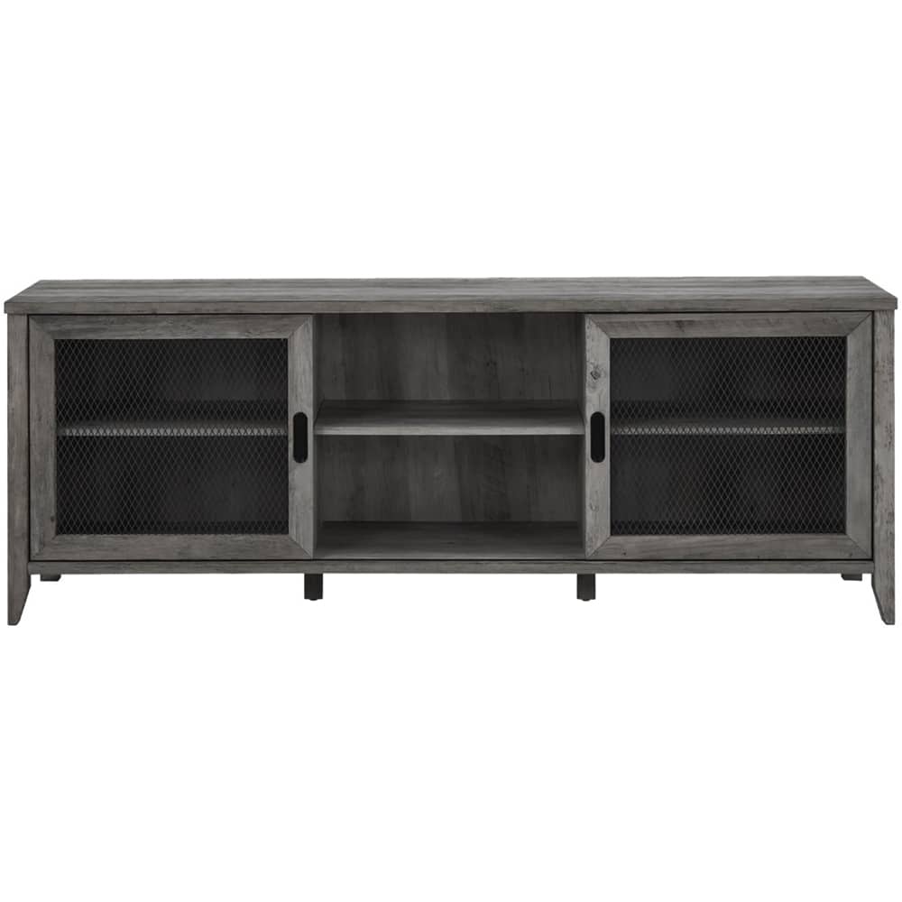 Walker Edison - Industrial TV Stand for Most TVs up to 78" - Gray Wash - Front_Zoom