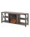 Left. Walker Edison - Farmhouse Open Storage Metal X-Frame Fireplace TV Stand for Most TVs up to 65" - Grey Wash.