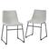 Angle. Walker Edison - 18" Industrial Faux Leather Dining Chairs (Set of 2) - Grey.