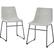 Front. Walker Edison - 18" Industrial Faux Leather Dining Chairs (Set of 2) - Grey.