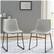 Alt View 14. Walker Edison - 18" Industrial Faux Leather Dining Chairs (Set of 2) - Grey.