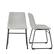 Left. Walker Edison - 18" Industrial Faux Leather Dining Chairs (Set of 2) - Grey.
