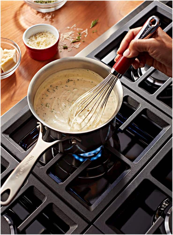 Alt View 15. KitchenAid - Commercial-Style 48'' Built-In Gas Cooktop with 6 Burners and Griddle - Stainless steel.