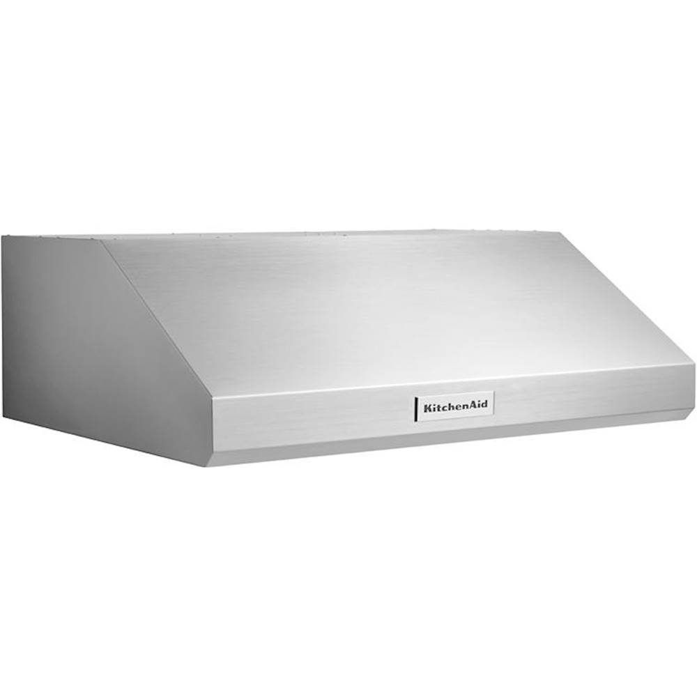 Angle View: KitchenAid - 30" Externally Vented Range Hood - Stainless steel