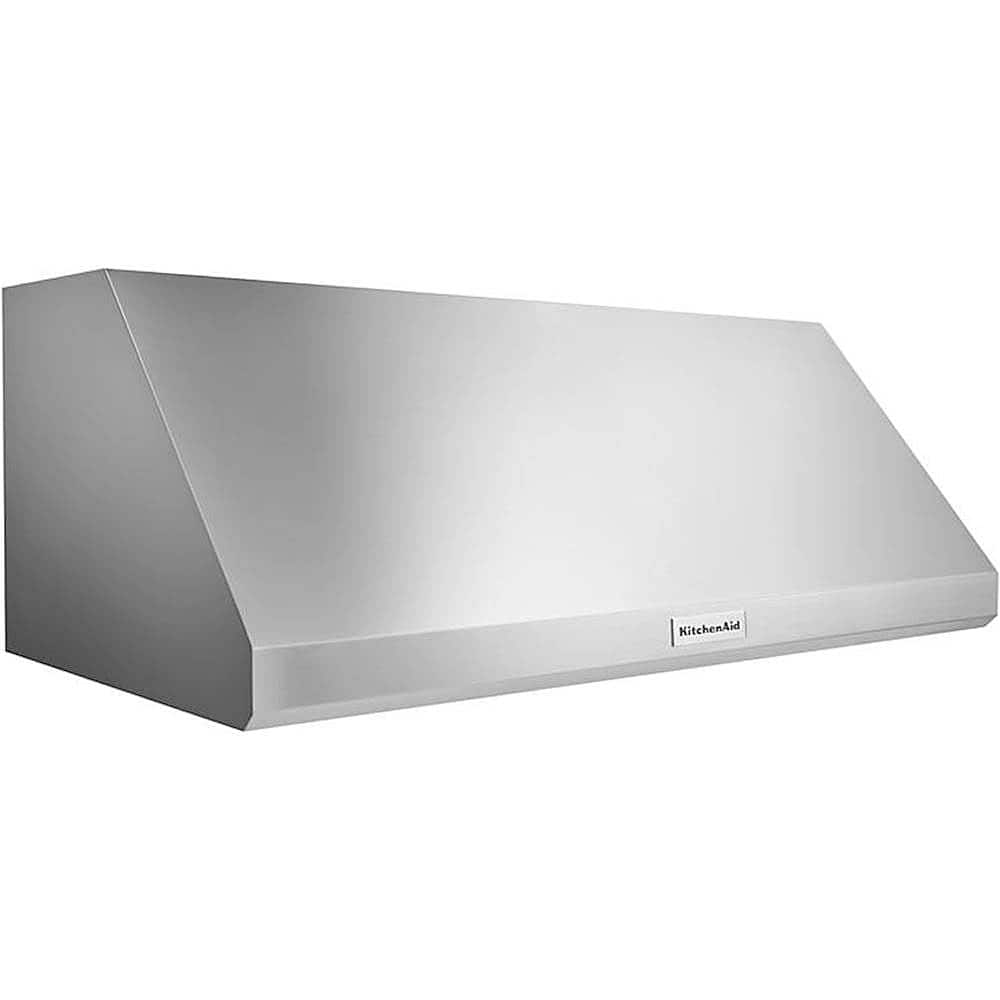 Angle. KitchenAid - 48" Externally Vented Range Hood - Stainless steel.