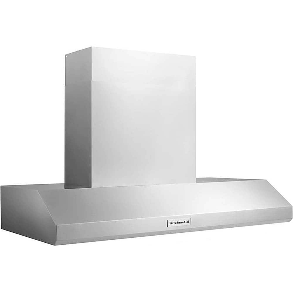 Angle View: KitchenAid - 48" Externally Vented Range Hood - Stainless steel