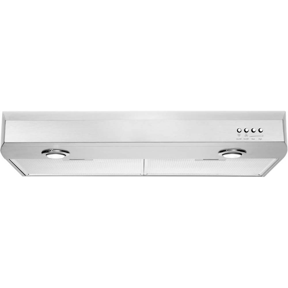 Front. Whirlpool - Gold 30" Convertible Range Hood - Stainless Steel.