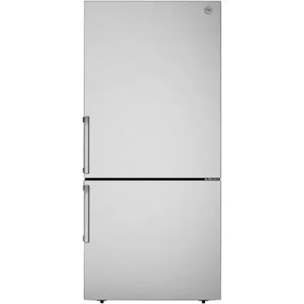 Front. Bertazzoni - 17.1 Cu. Ft. Bottom-Freezer Refrigerator - Stainless Steel.