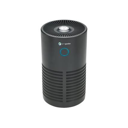 Front. GermGuardian - 15-inch Air Purifier with 360-Degree True HEPA Pure Filter and UV-C Light for 150 Sq. Ft Rooms - Black.