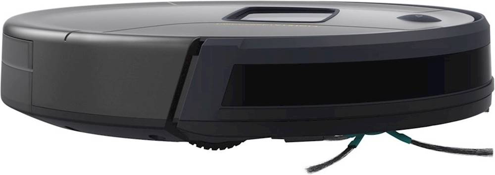 Left View: bObsweep - PetHair Vision Wi-Fi Connected Robot Vacuum - Steel