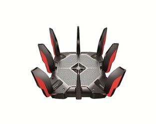 TP-Link - Archer AX11000 Tri-Band Wi-Fi 6 Router - Black/Red - Front_Zoom
