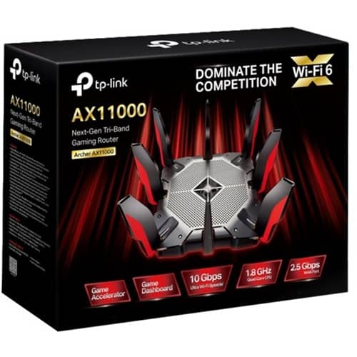 TP-Link Archer AX11000 Tri-Band Wi-Fi 6 Router Black/Red ARCHER AX11000 -  Best Buy