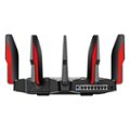 Left Zoom. TP-Link - Archer AX11000 Tri-Band Wi-Fi 6 Router - Black/Red.