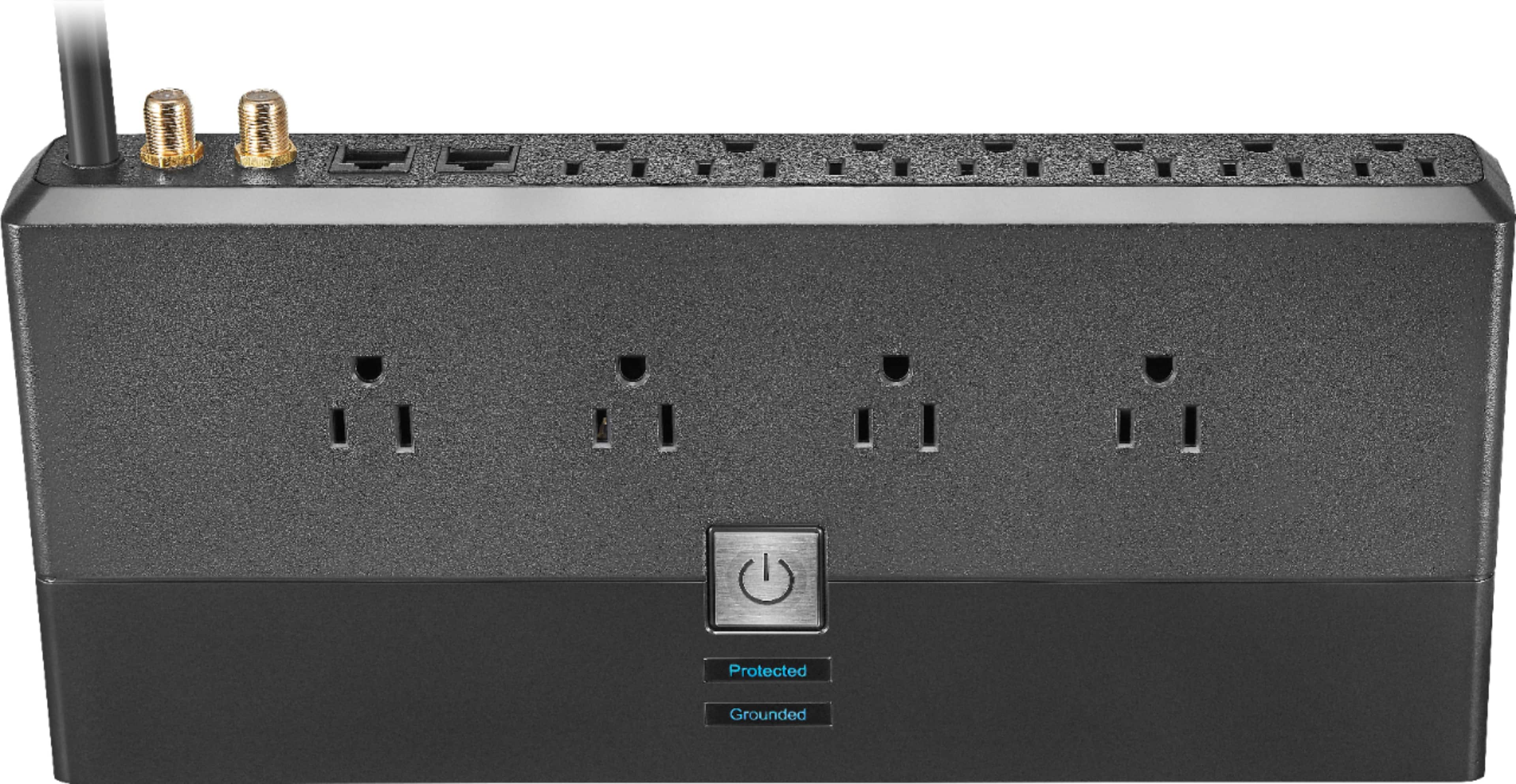 Alt View 12. Rocketfish™ - 12 Outlet/2 USB Component 4680 Joules Surge Protector - Black.