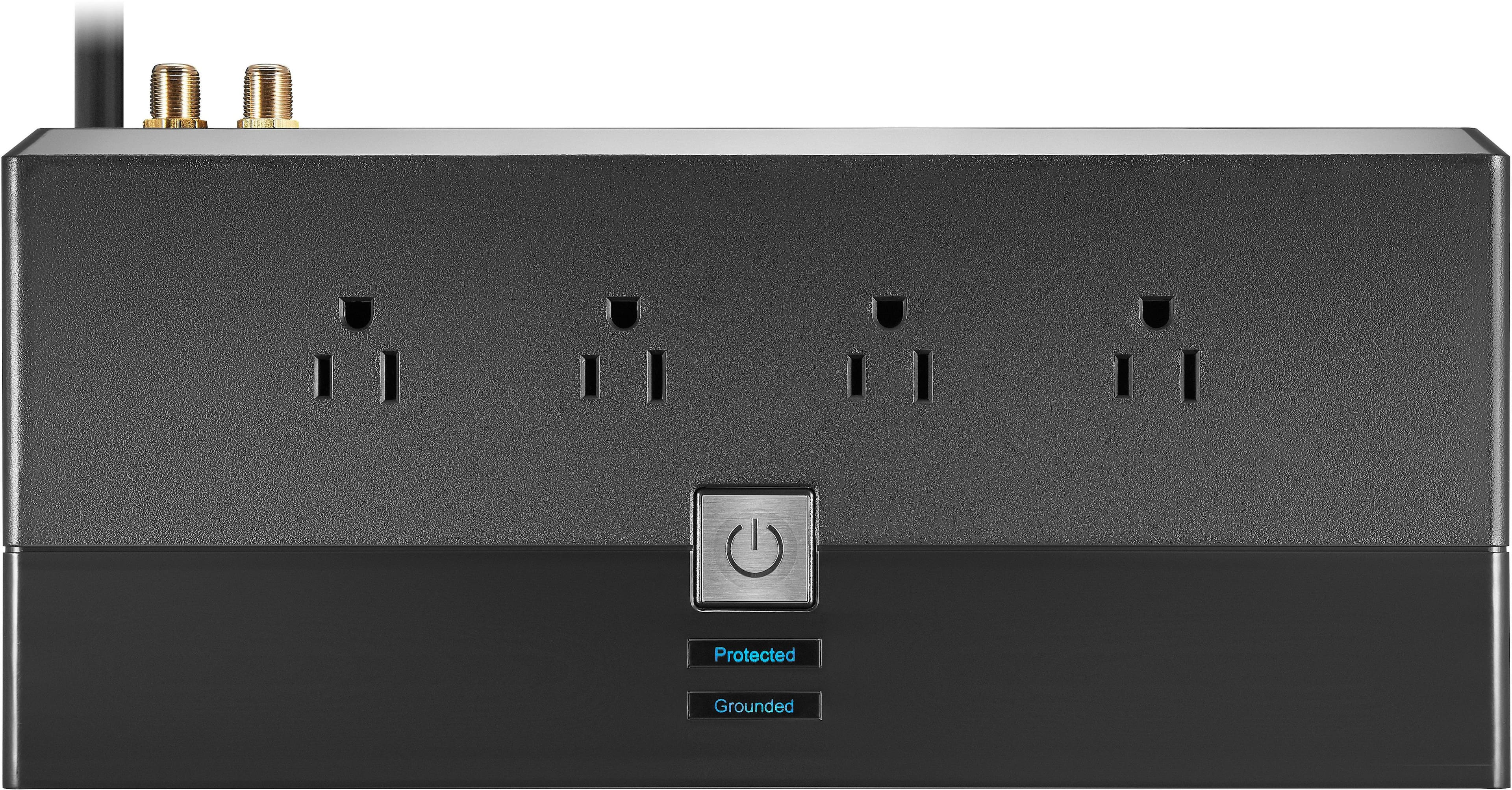 Alt View 14. Rocketfish™ - 12 Outlet/2 USB Component 4680 Joules Surge Protector - Black.