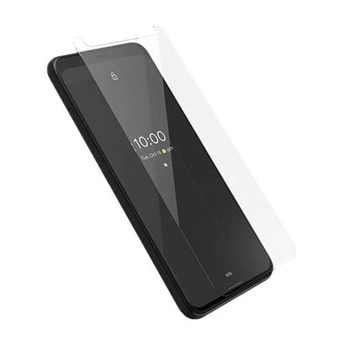 Left. OtterBox - Amplify Series Alumino-Silicate Glass Screen Protector for Google Pixel 4 XL - Clear.