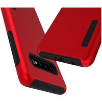 Incipio - DualPro Case for Samsung Galaxy S10 - Black/Iridescent Red - Angle_Zoom