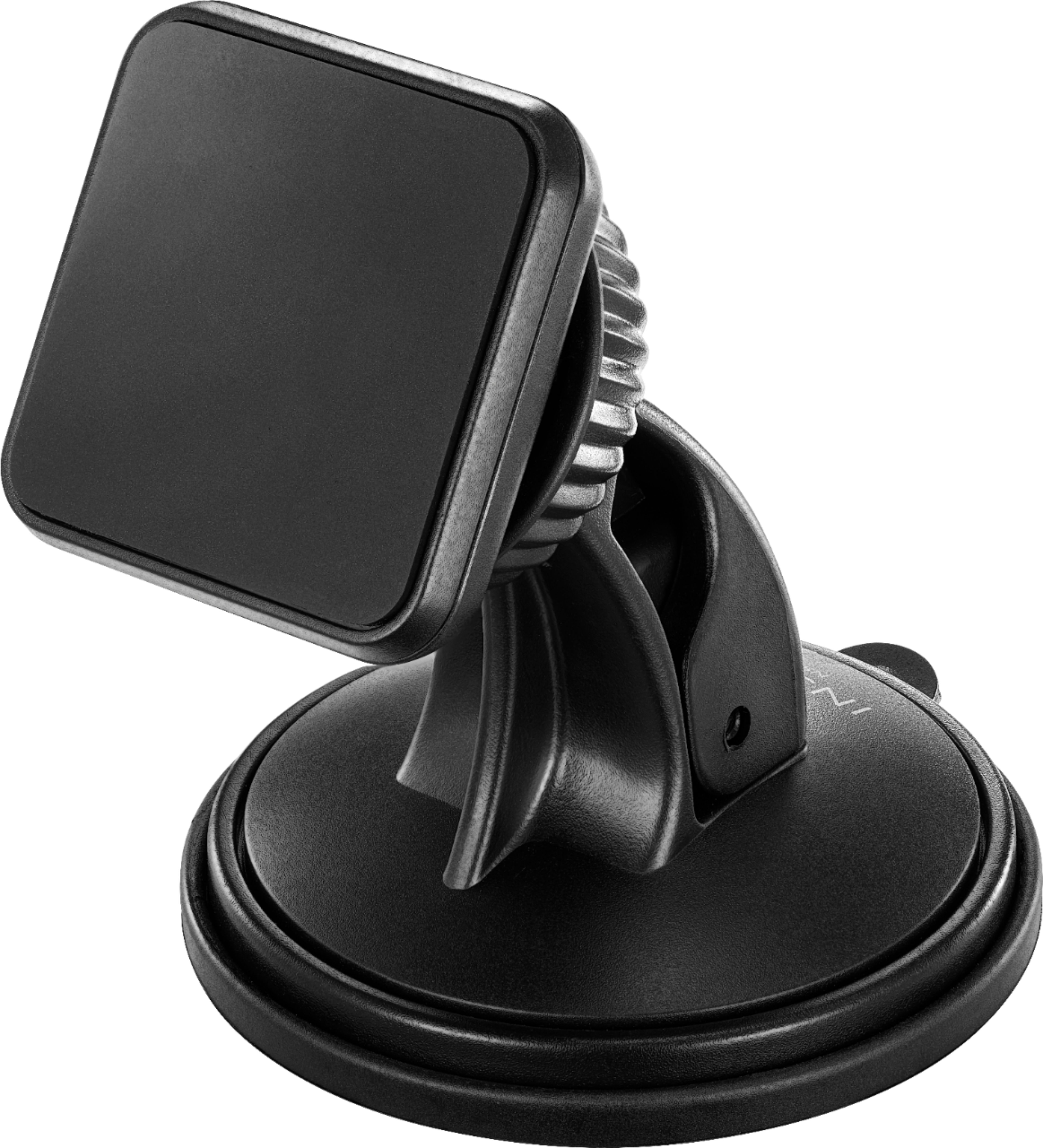 Left View: Insignia™ - Magnetic Car Holder for Most Cell Phones - Black